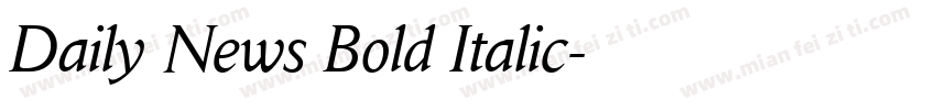 Daily News Bold Italic字体转换